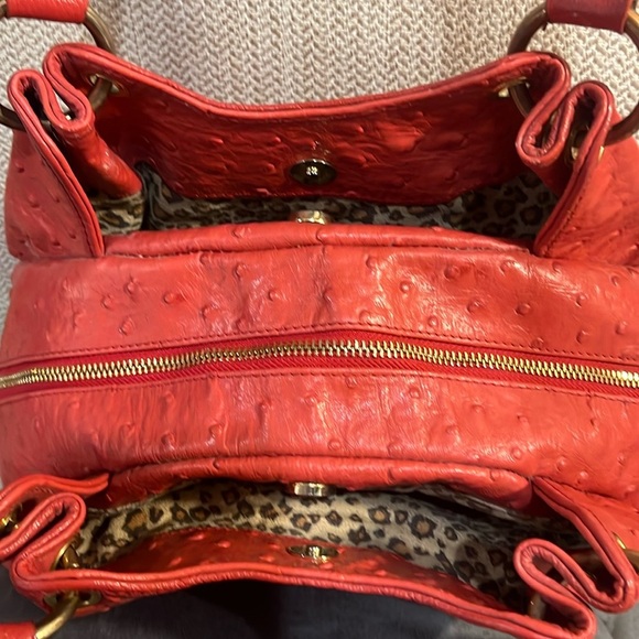 Isabella Adams Red Orange Designer Women's Bag - Picture 9 of 13